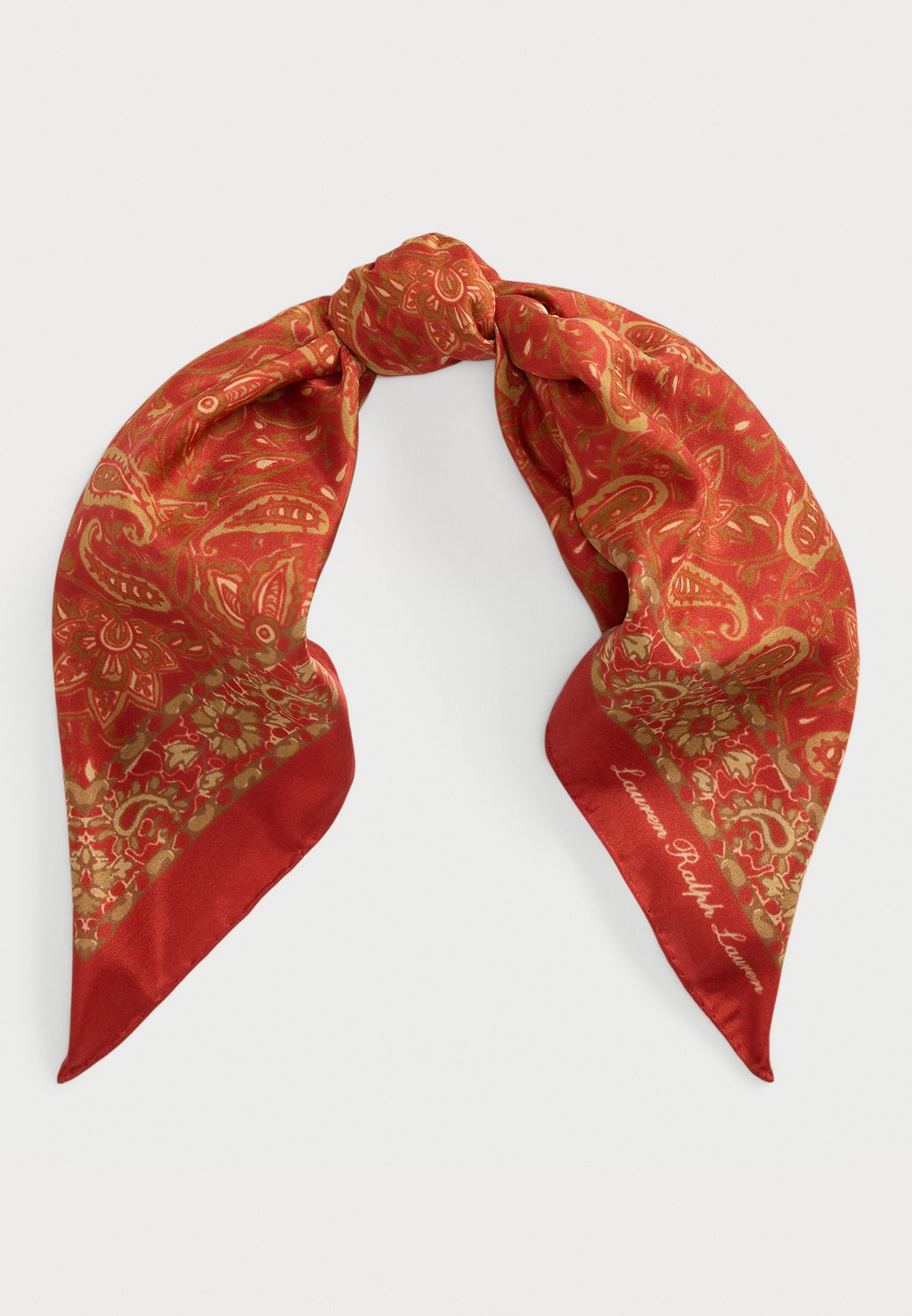 

Шарф PAISLEY SILK TWILL SQUARE SCARF Lauren Ralph Lauren, оранжевый