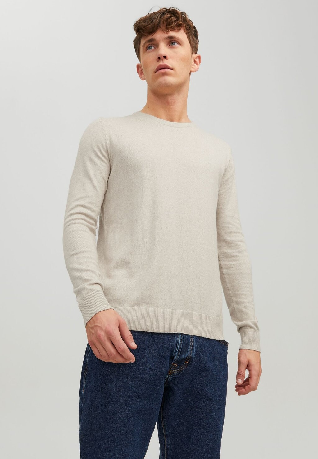

Свитер JJEEMIL CREW NECK NOOS Jack & Jones, овсяный