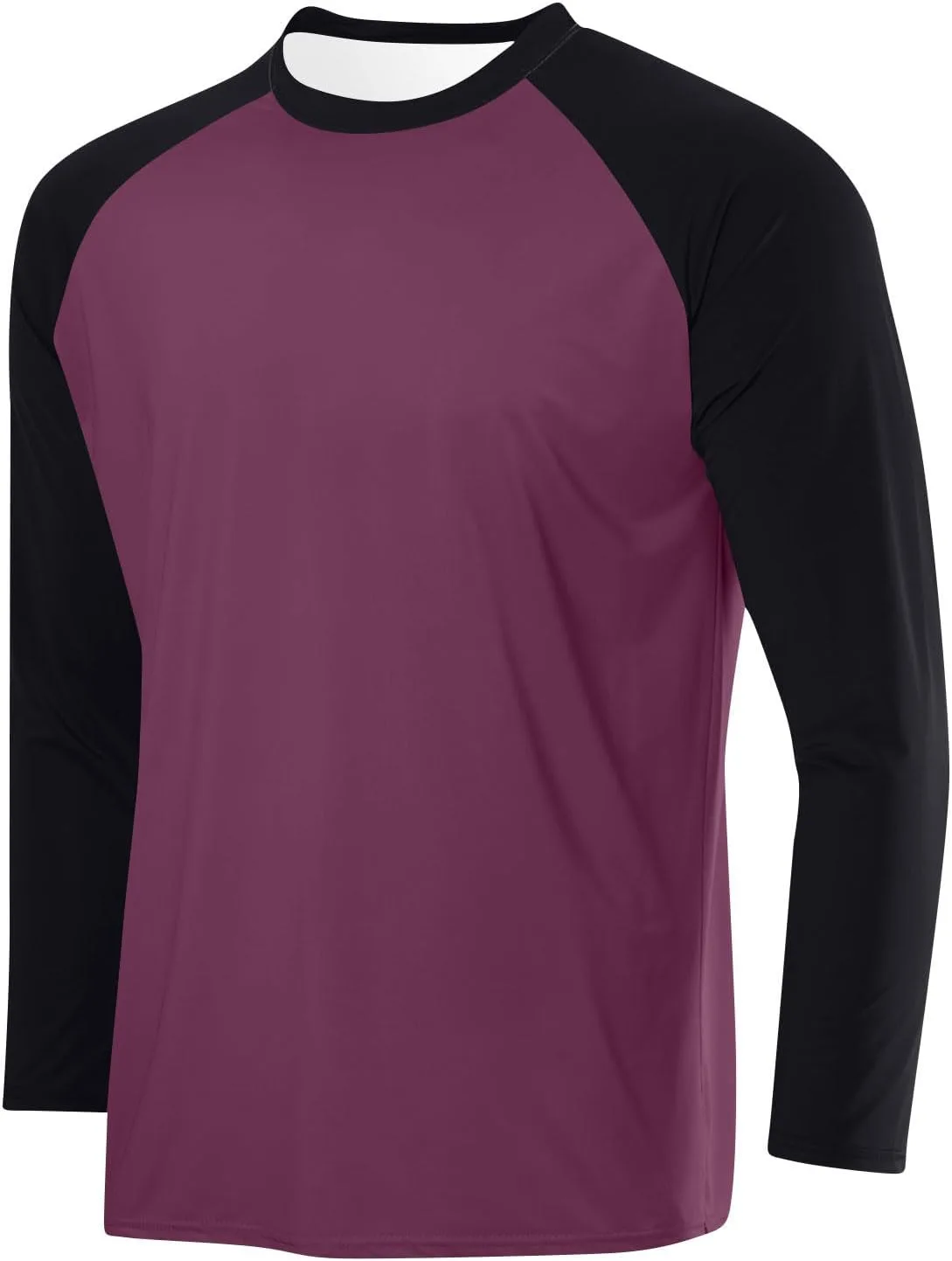 

Мужская бейсбольная футболка Vintage Long Sleeve Crew Neck Pullover Tops Block Color