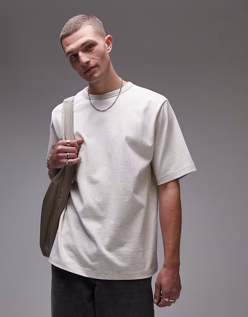 

ARKET - Футболка oversize из плотного джерси в кремово-белом цвете