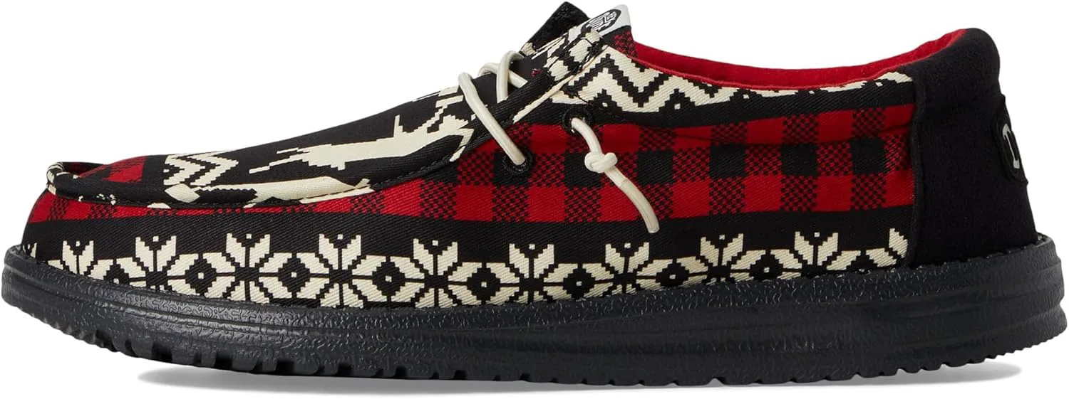 

Лоферы Hey Dude Mens Wally Holiday Cheers HEYDUDE, черный/мультиколор