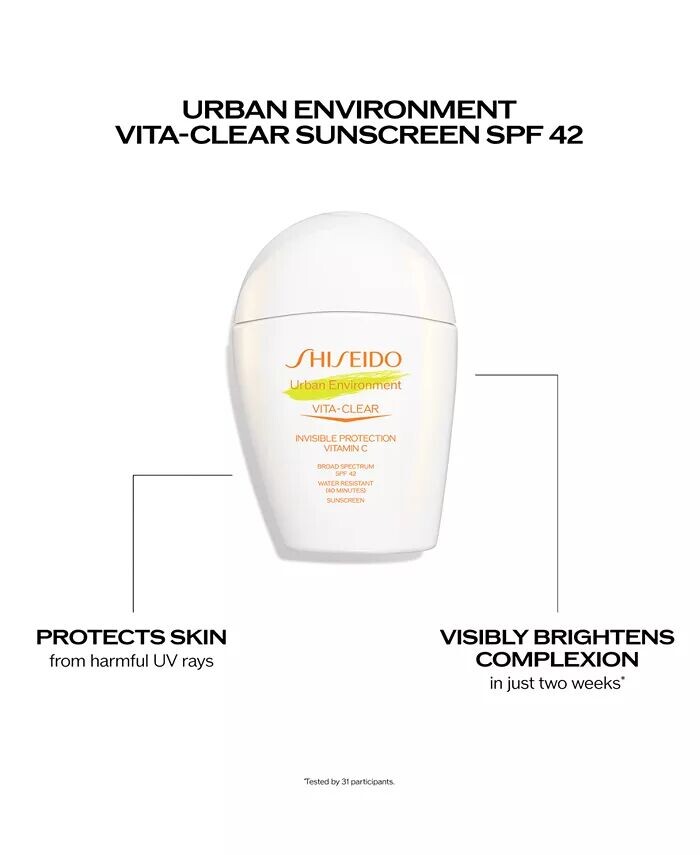 Urban Environment Vita-Clear Солнцезащитный крем SPF 42, 1 унция Shiseido — фото 3