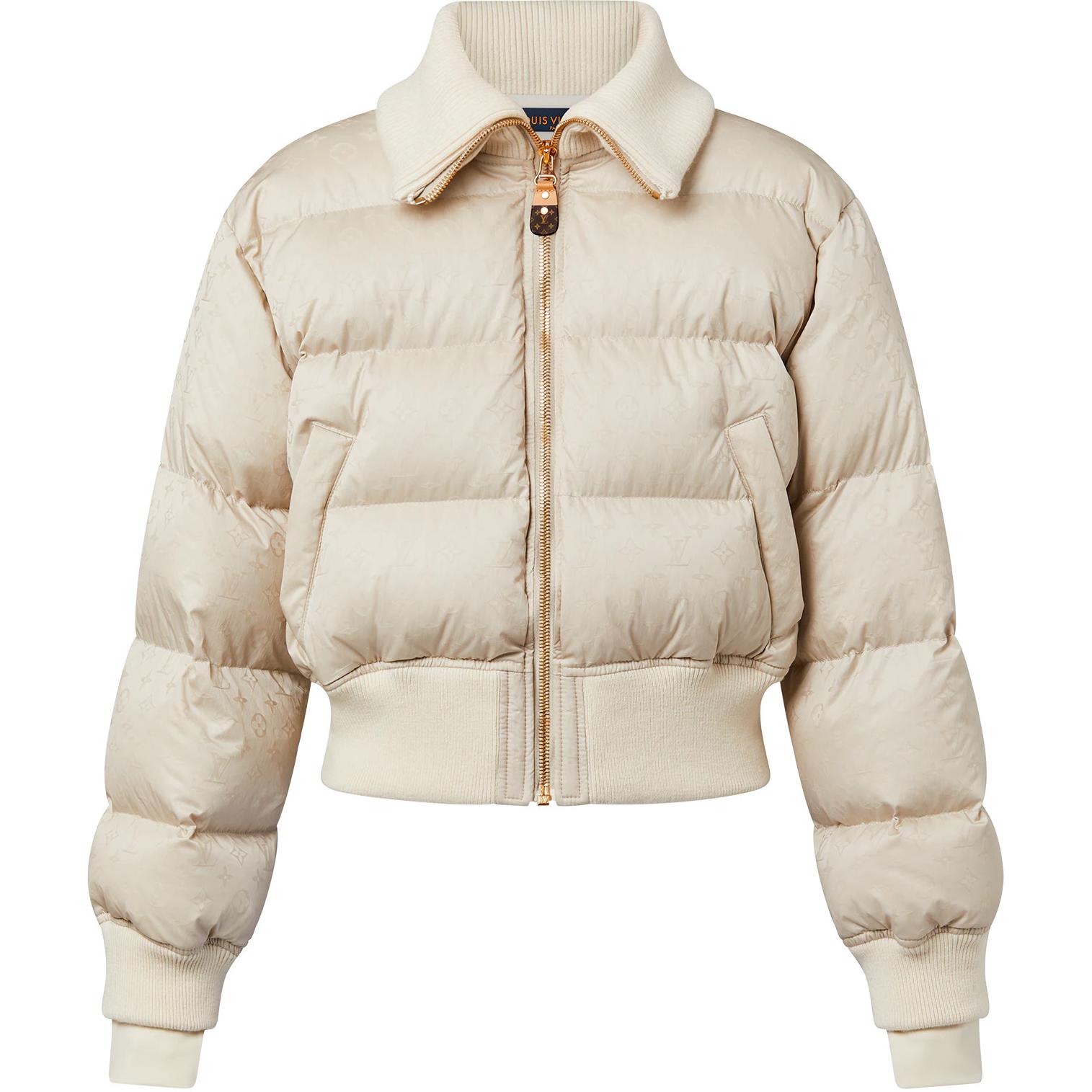 

1AC0OL Укороченная куртка-пуховик с монограммой LOUIS VUITTON, экрю