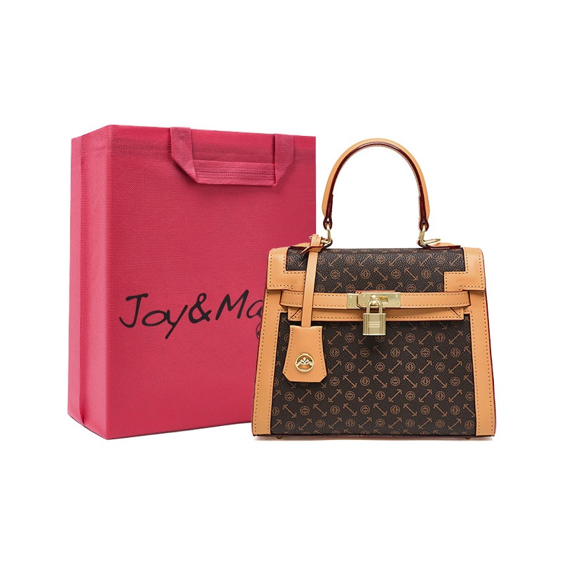 

Joy&Mario Классический практичный женский рюкзак из ПВХ для поездок на работу, Coffee-930048