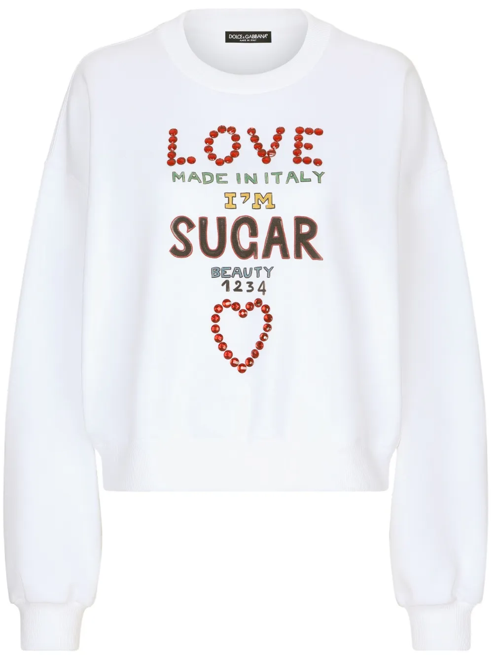 

Толстовка с кристаллами DOLCE & GABBANA, белый