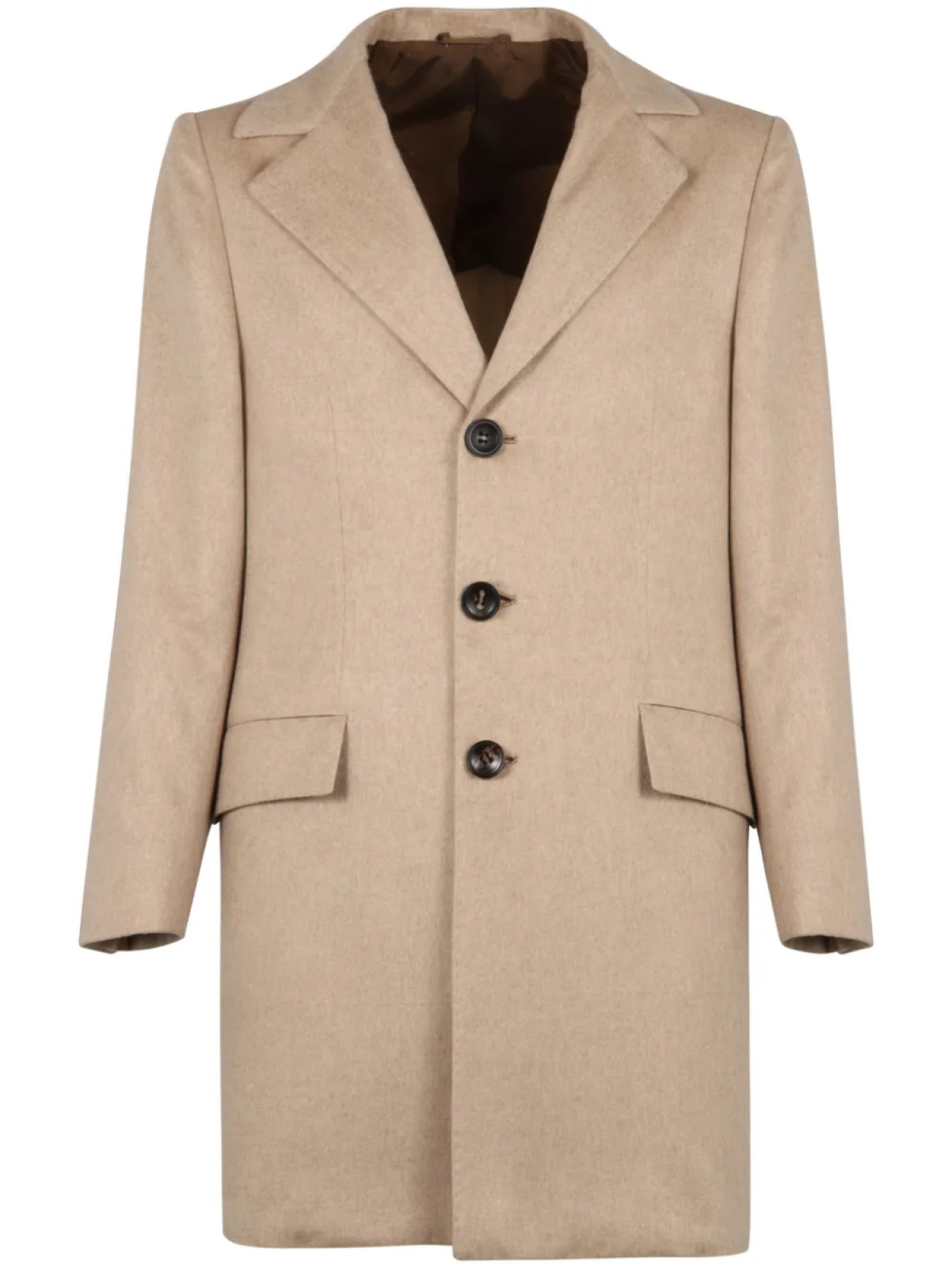 

Kiton однобортное пальто, нейтральный