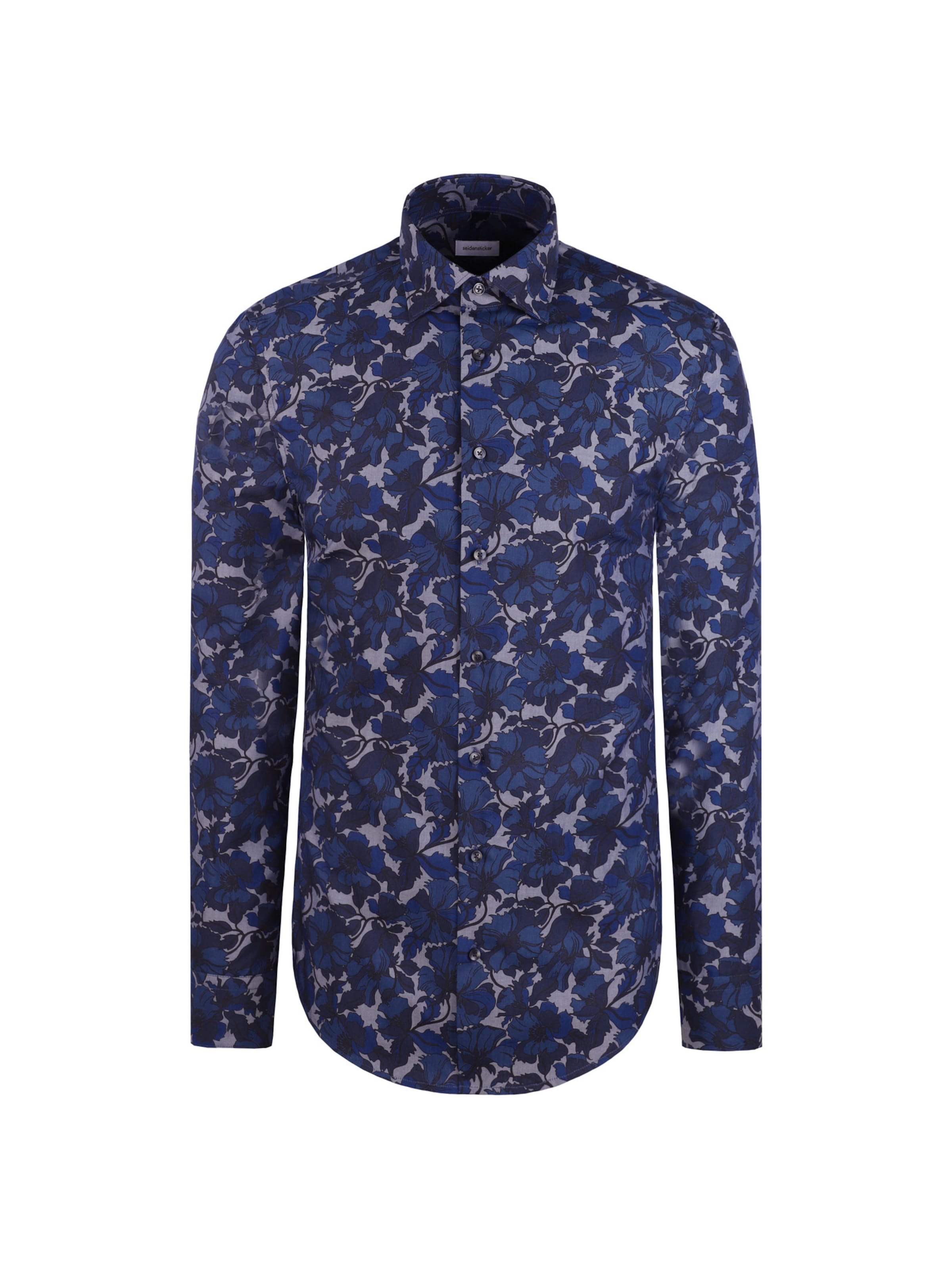 

SEIDENSTICKER Slim fit деловая рубашка 'Schwarze Rose' в цвете Marine Blue, темно-синяя
