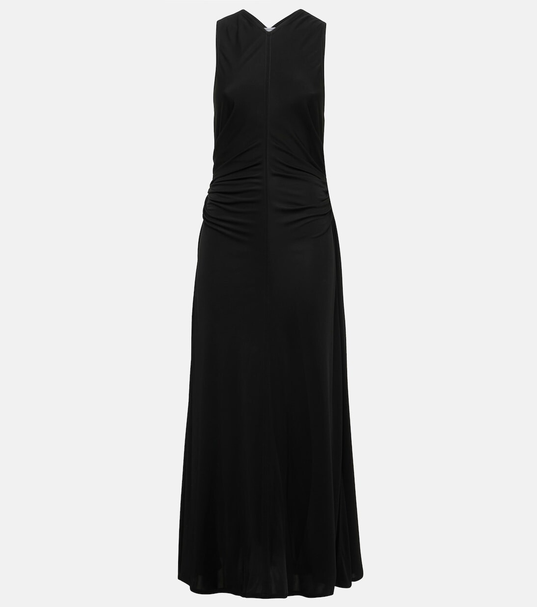 

Платье макси из джерси с узлом Bottega Veneta, черный