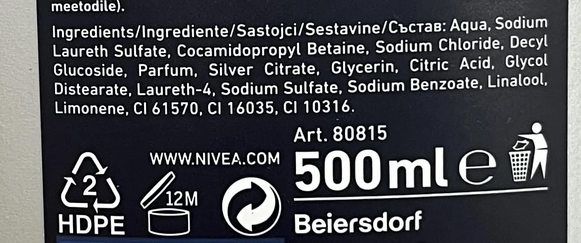 Мужской гель для душа NIVEA MEN Silver Protect, 6 x 500 мл Nivea — фото 3