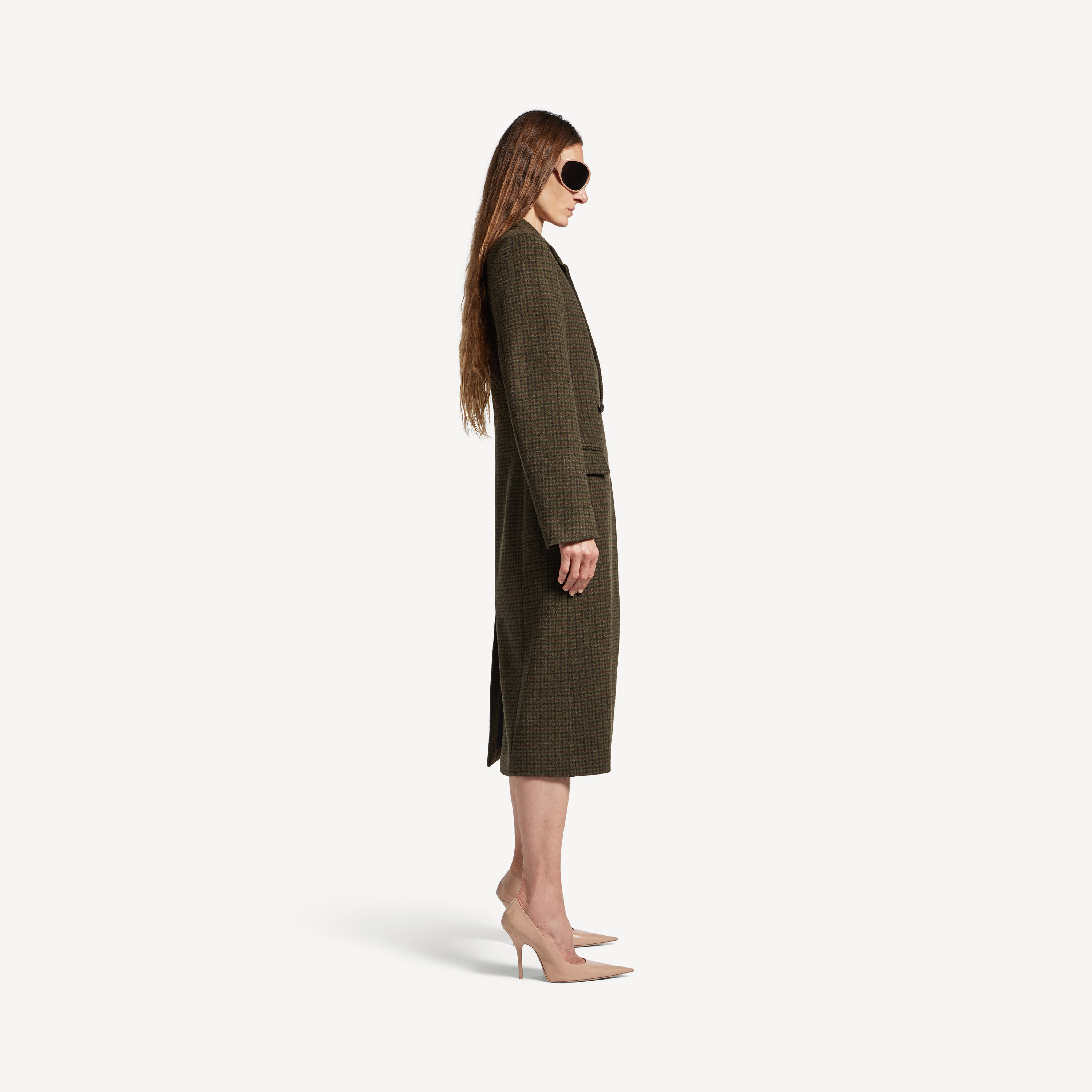Женское стандартное пальто цвета хаки/коричневый BALENCIAGA, хаки/коричневый — фото 2