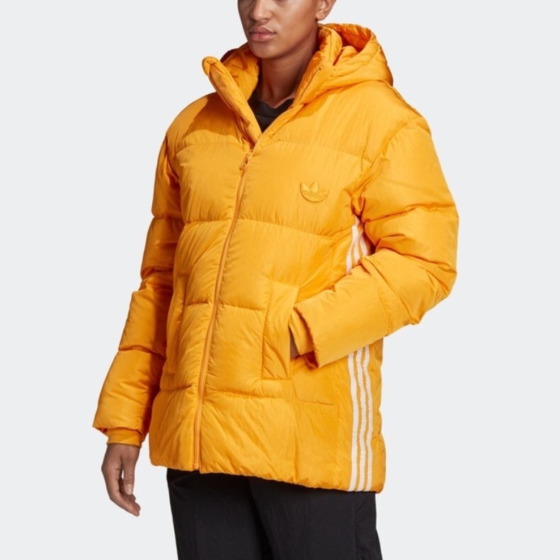 Пуховик женский золотой Adidas Originals, цвет Gold — фото 3