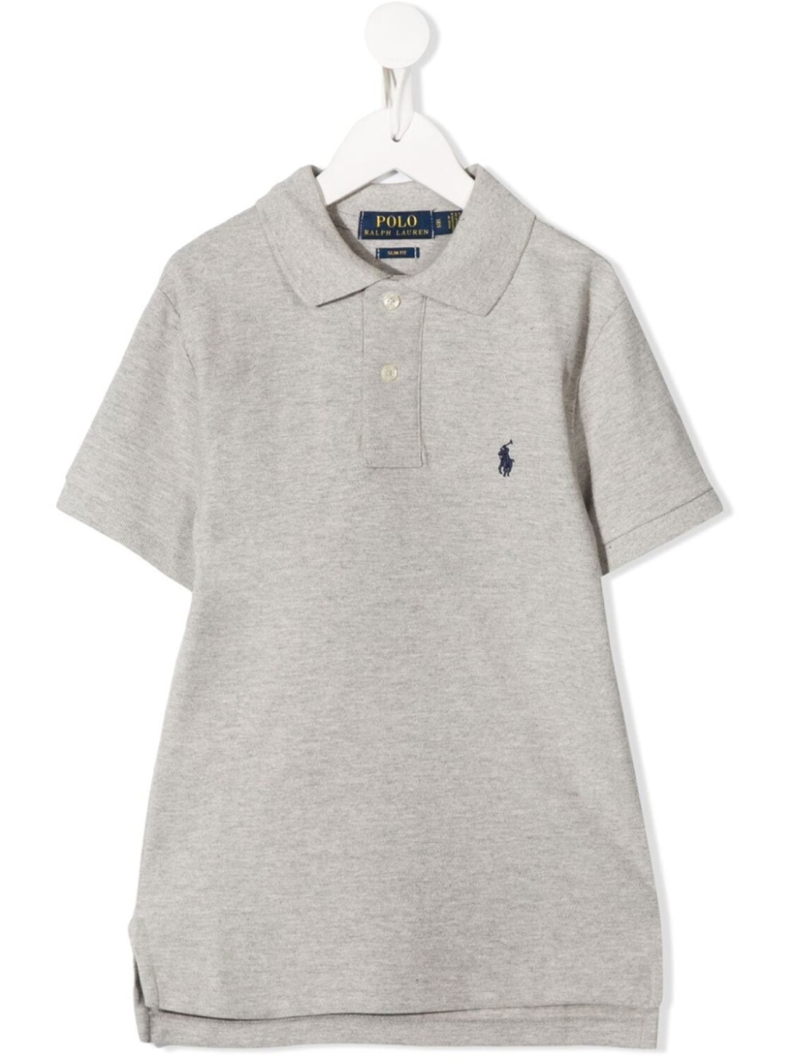 

Рубашка поло с вышитым логотипом Ralph Lauren Kids, серый