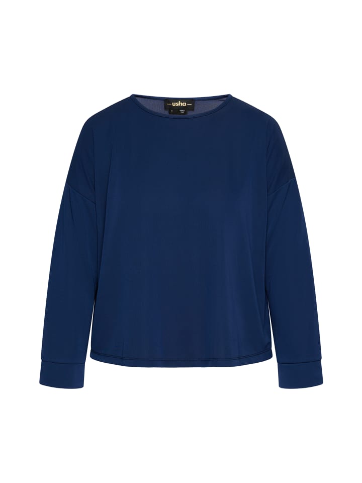 

Женская блузка с длинными рукавами темно-синего цвета usha BLACK LABEL