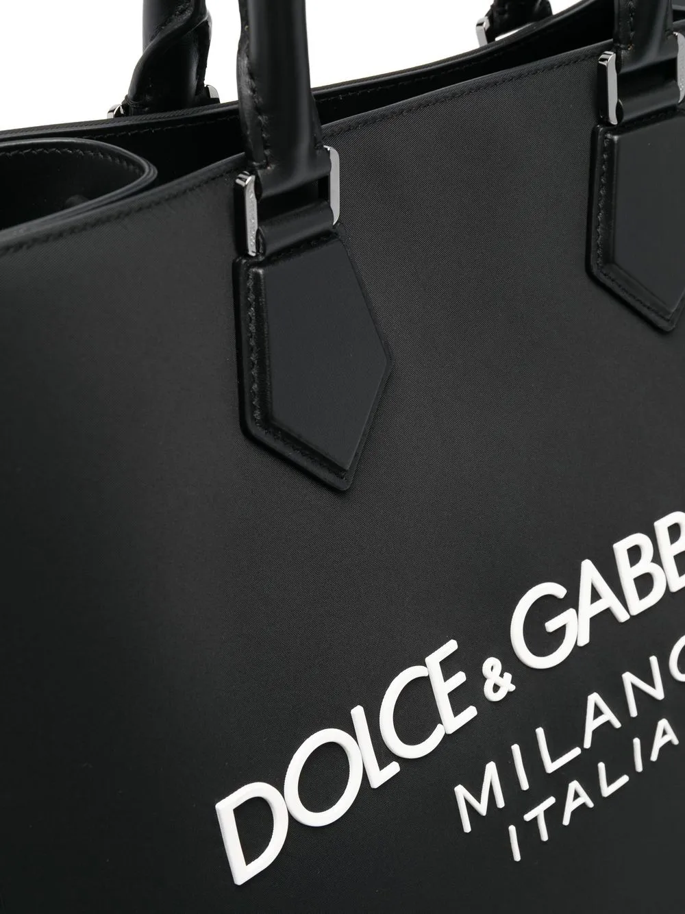 Большая сумка-тоут с логотипом DOLCE & GABBANA, черный — фото 4