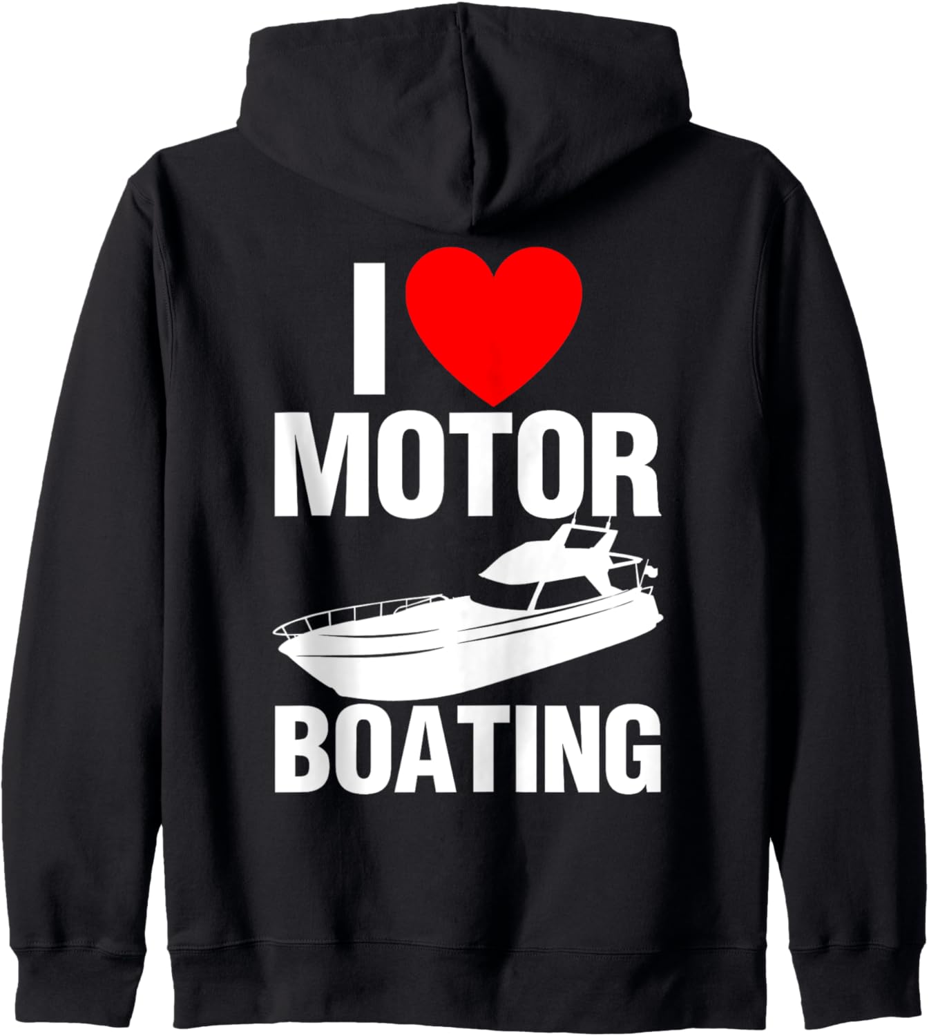 

Мужская толстовка на молнии с забавным принтом Я люблю моторные лодки Funny Adult Motorboat Gifts, черный