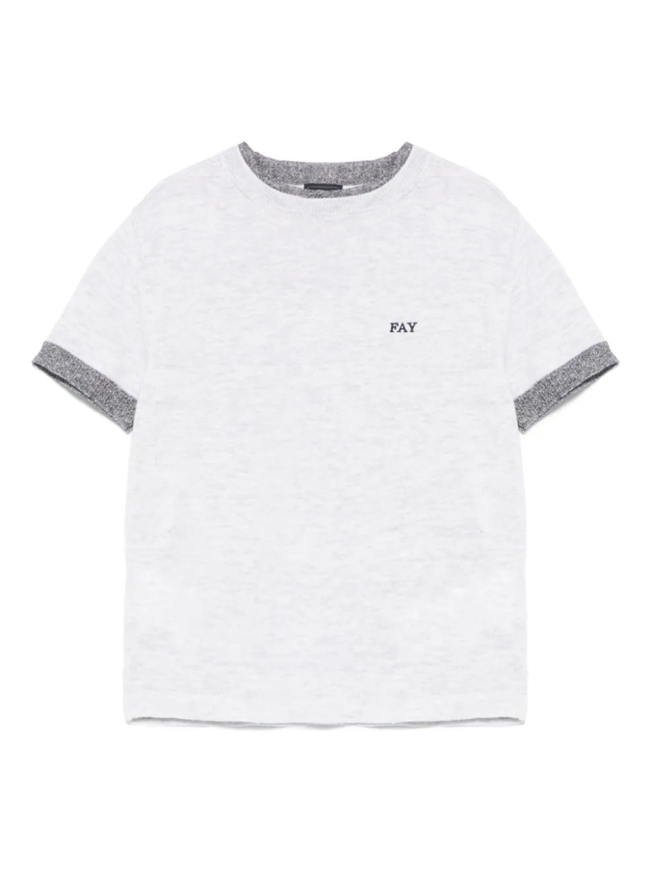 

Футболка с вышитым логотипом Fay Kids, серый