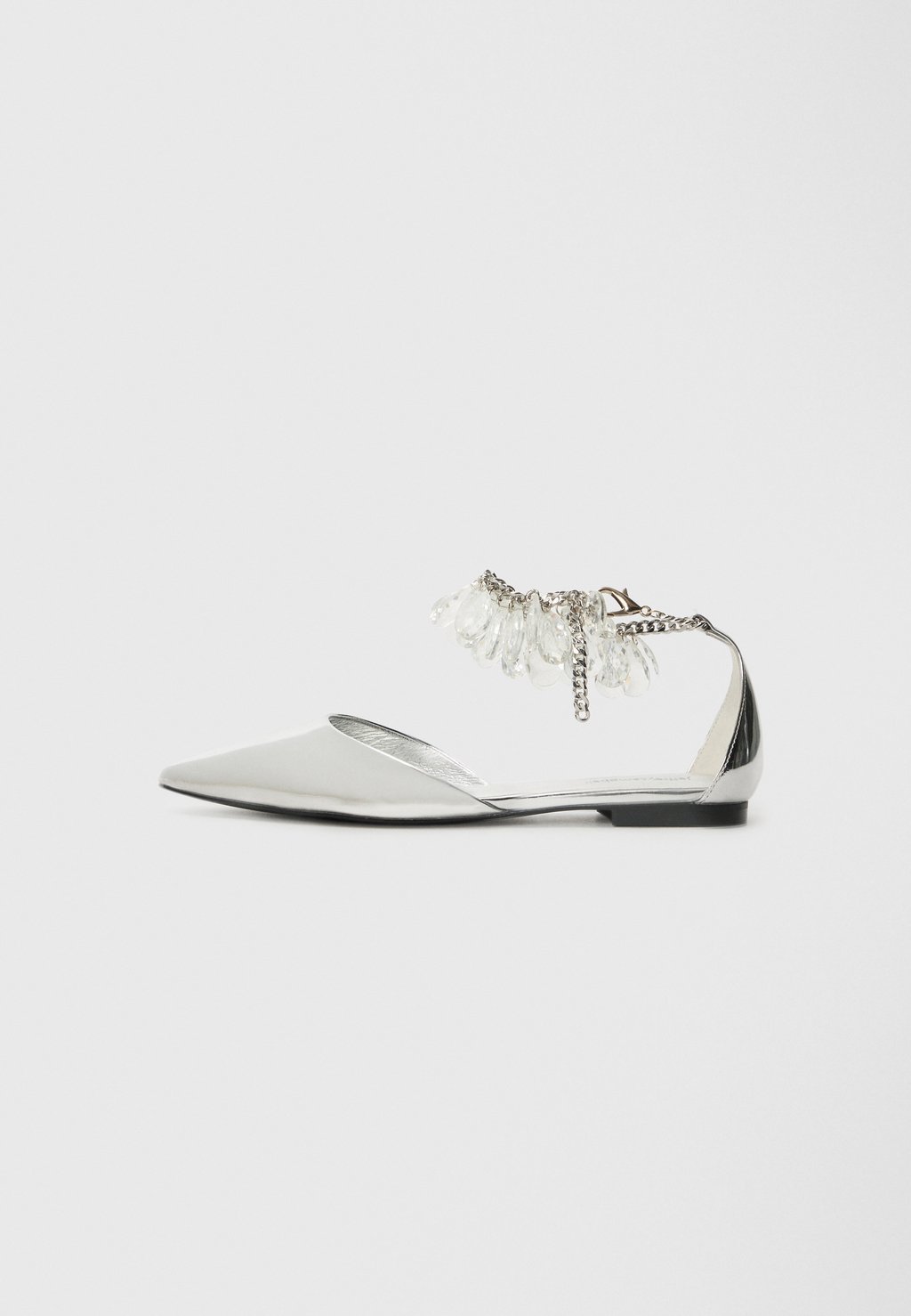 Балетки CRYSTLED Jeffrey Campbell, серебряный