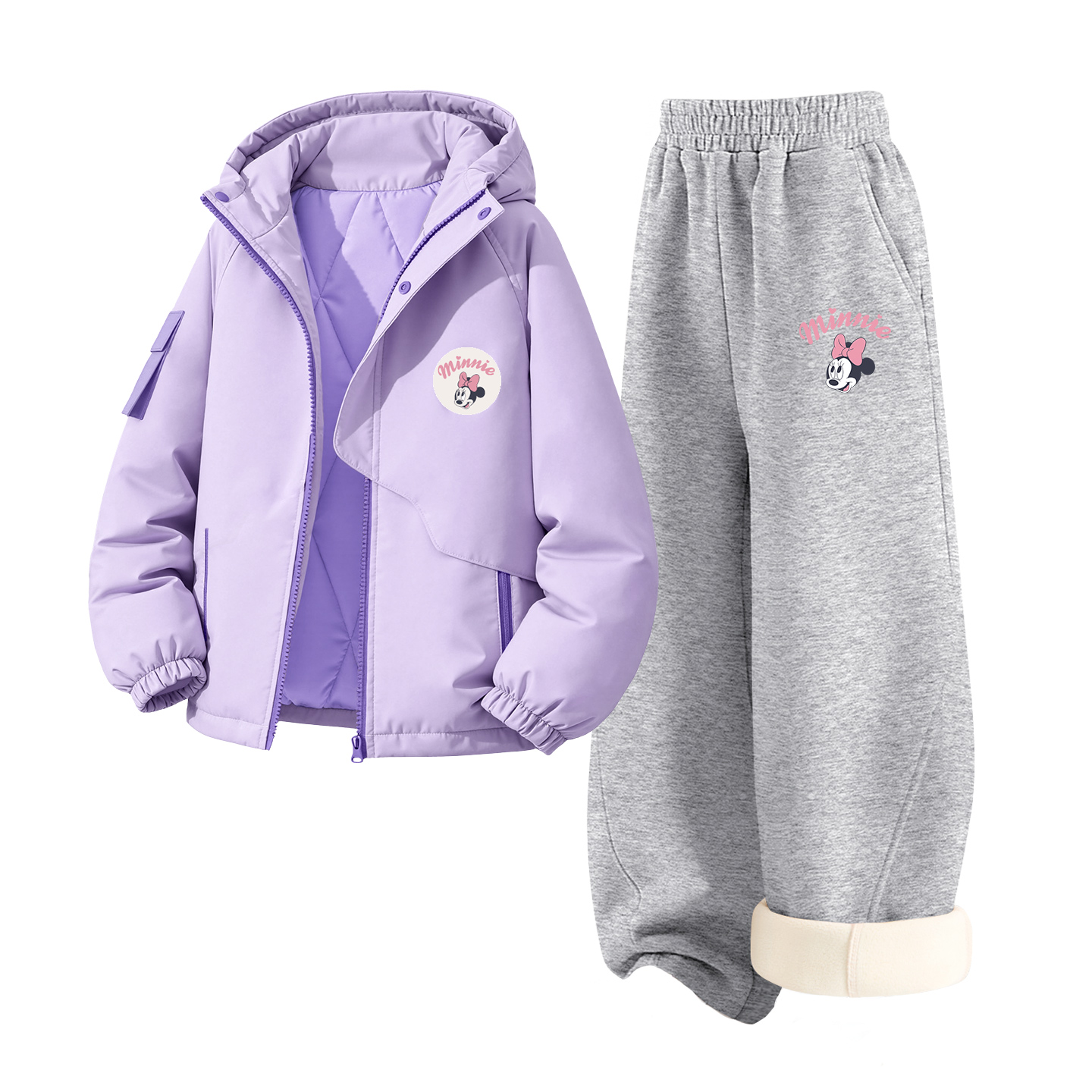 

Детская повседневная спортивная одежда Disney, фиолетовый/серый
