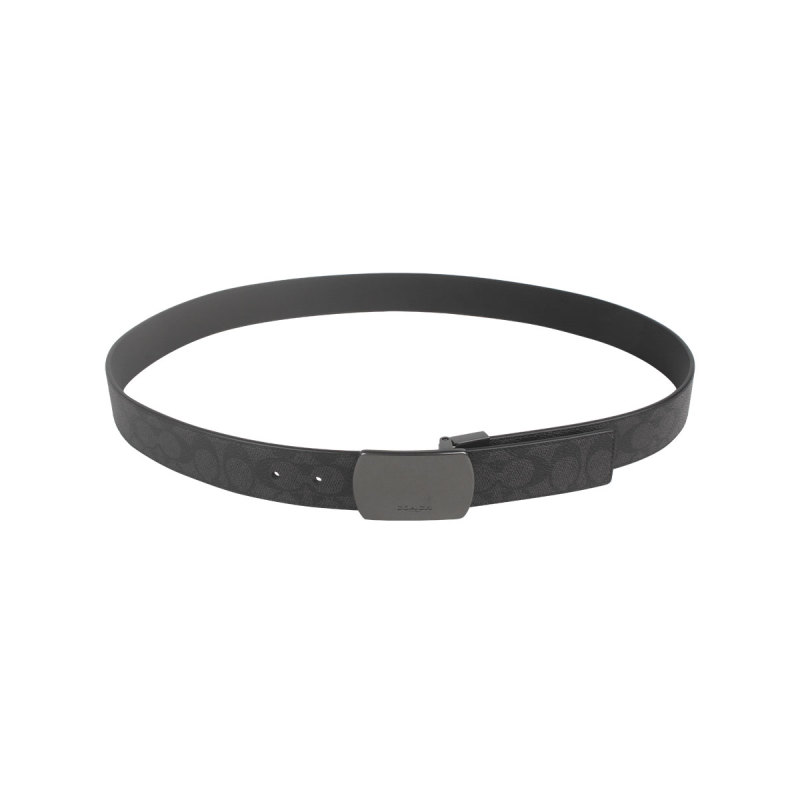 

COACH Кожаный мужской ремень серый 3.8 см, Gray