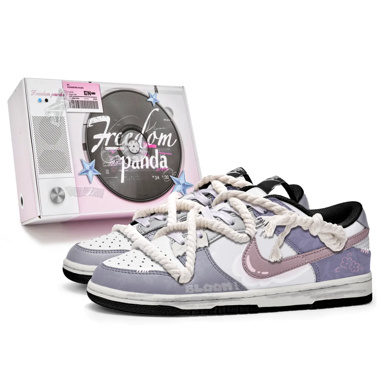 

Обувь для скейтбординга Dunk Kids для начальной школы Nike, цвет Purple Pink