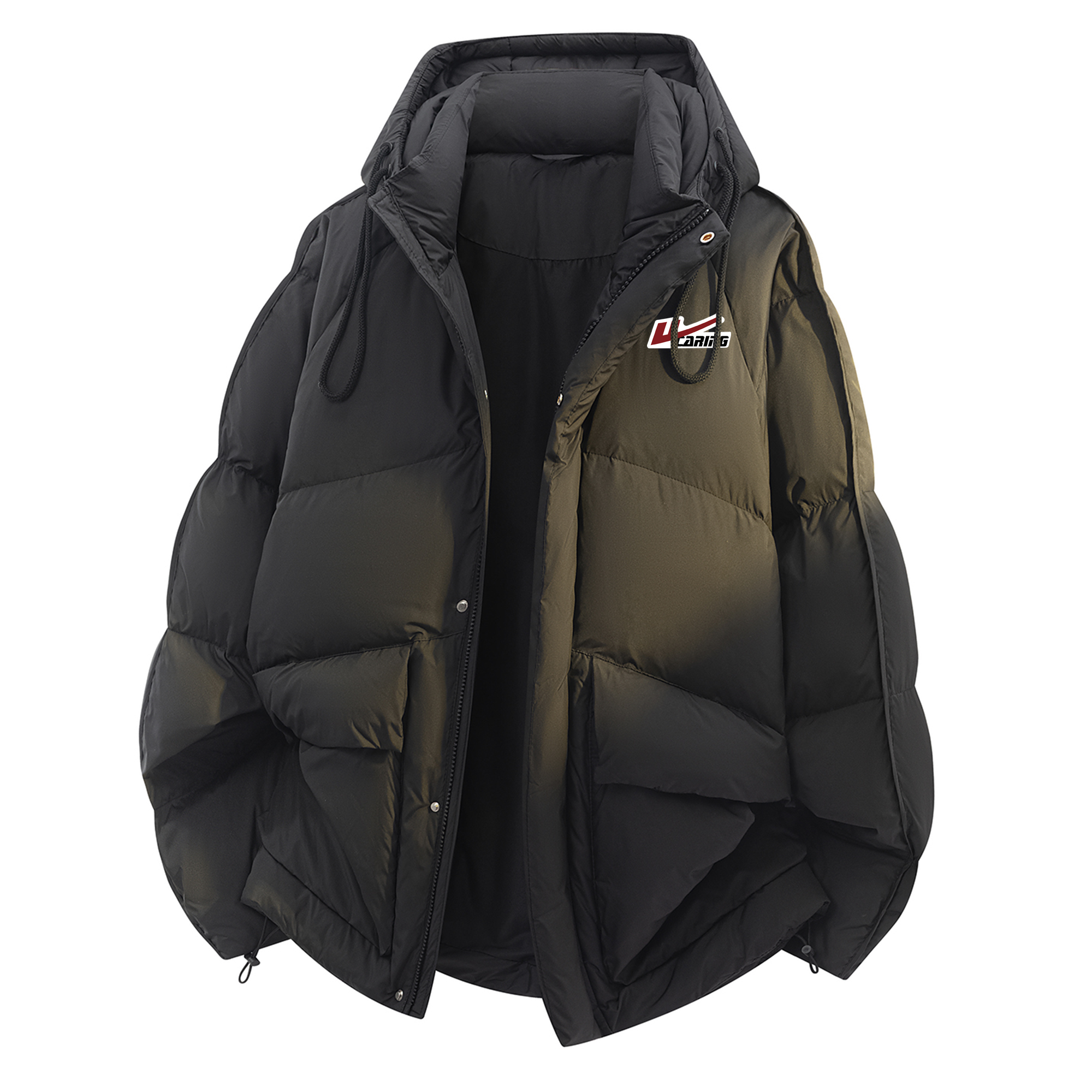 

Пуховик женский с капюшоном и подкладкой из флиса WARRIOR, черный (diy badge)