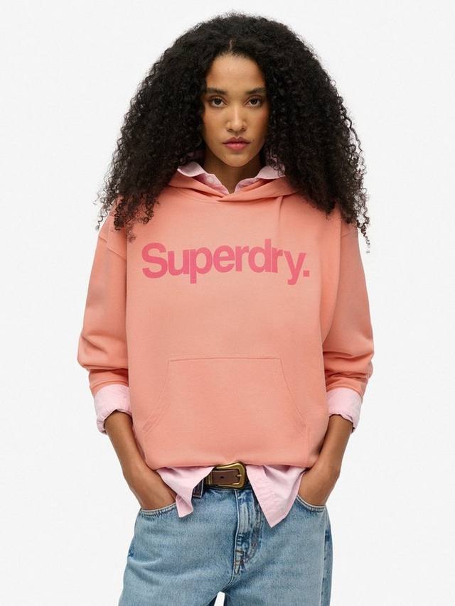 

Худи Logo City из чистого органического хлопка Superdry, Peach Amber Pink