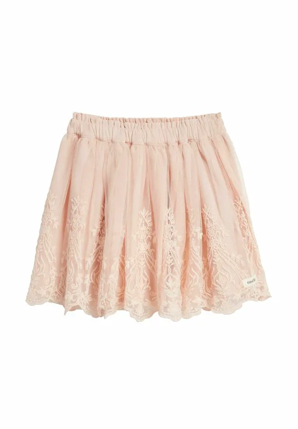 Вышитая юбка а-силуэта Newbie, Light Pink — фото 3