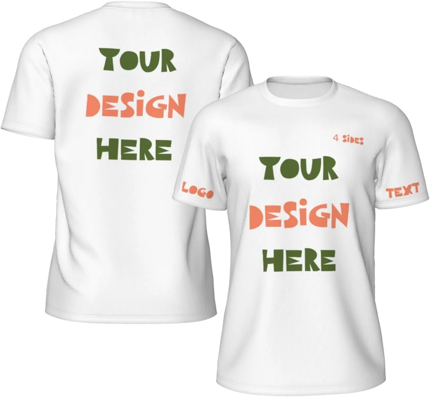 

Футболка Custom с принтом на 4 сторонах