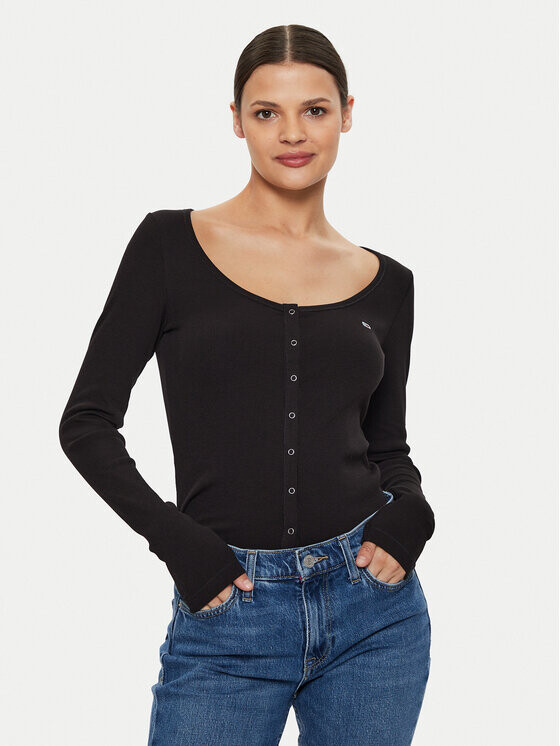 

Узкая блузка Tommy Jeans, черный