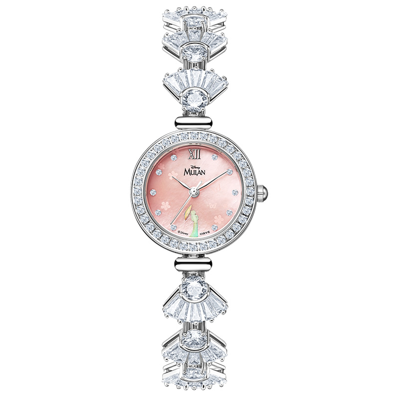 

Disney Часы Quartz Movement Watch Women's Watch Mother of Pearl Color Watch Dial, Rose Pink