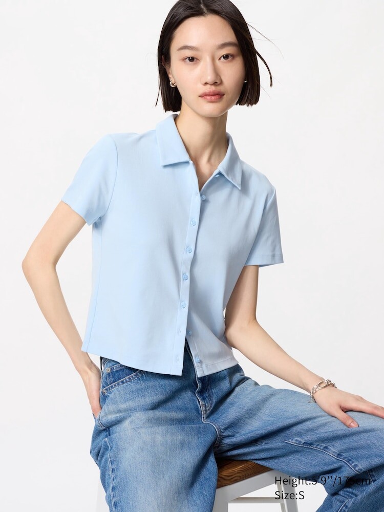 

Футболка мини-поло Uniqlo, цвет 61 синий