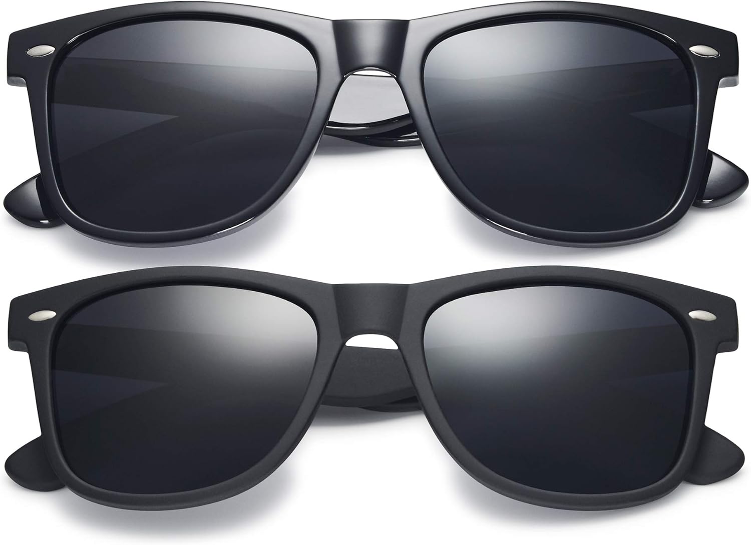 

Ретро-очки Rewind Classic с поляризацией, для мужчин и женщин, защита от ультрафиолета UV400, стильные и модные, унисекс Retro Rewind, 2-pack: Gloss Black + Matte Black