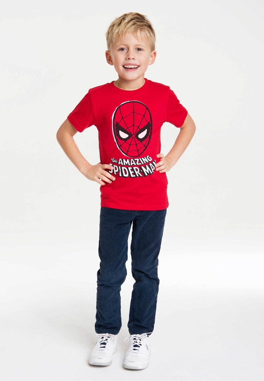 Футболка LOGOSHIRT Spider-Man Maske, цвет Cranberry — фото 3