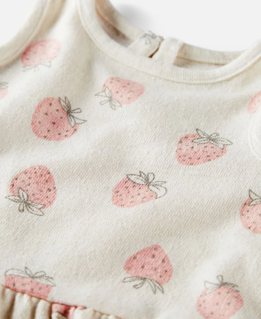 Детский комплект для девочек: топ с круглым вырезом и шорты Berry Patch, 2 предмета Carter's, розовый, айвори — фото 2