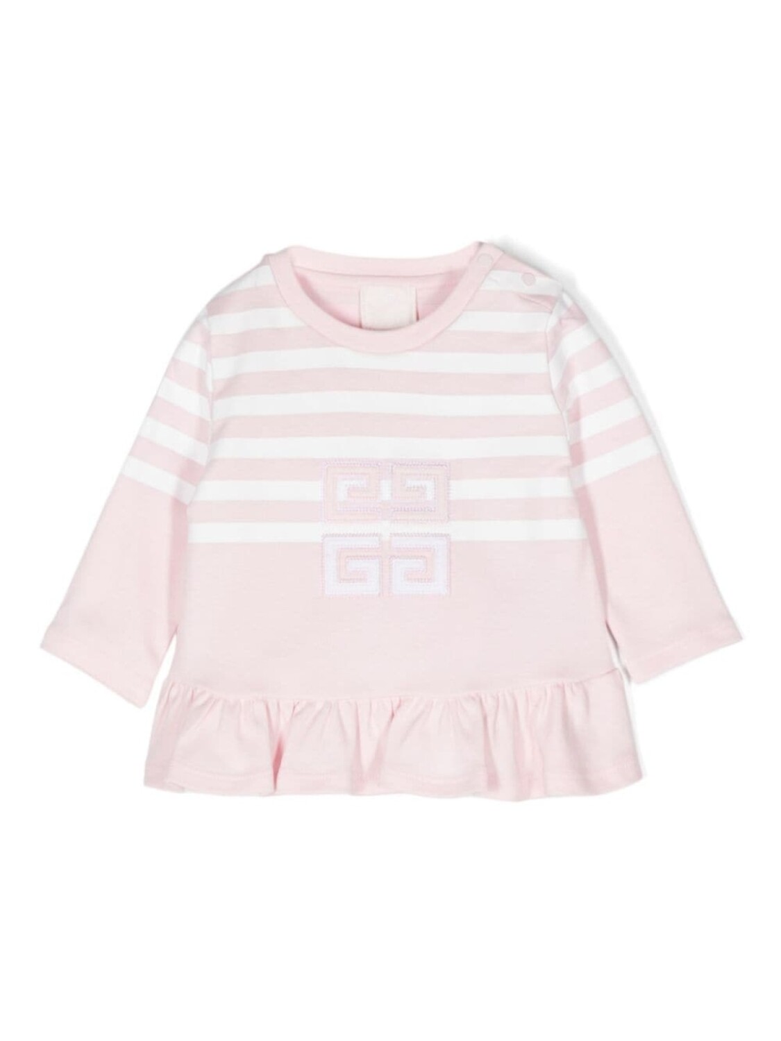 

Givenchy Kids футболка с вышивкой 4G, розовый