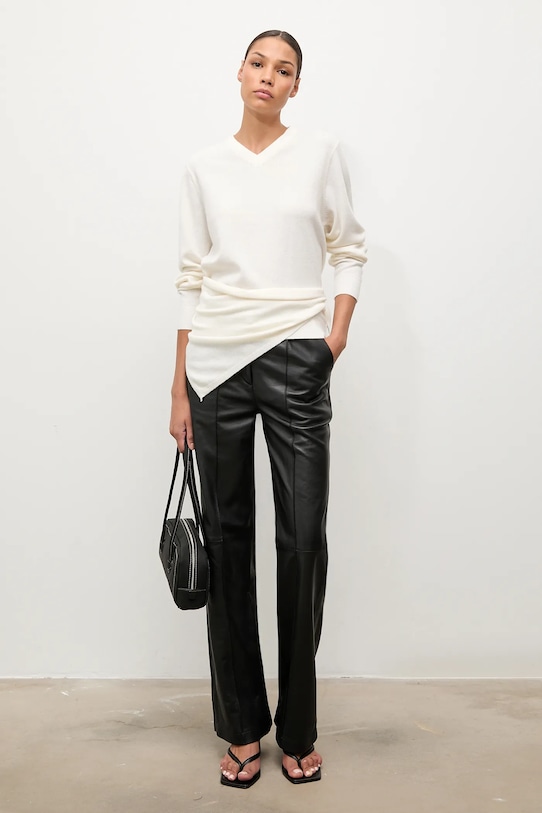 

Свитер из мериносовой шерсти с шарфом Answear.Lab, бежевый