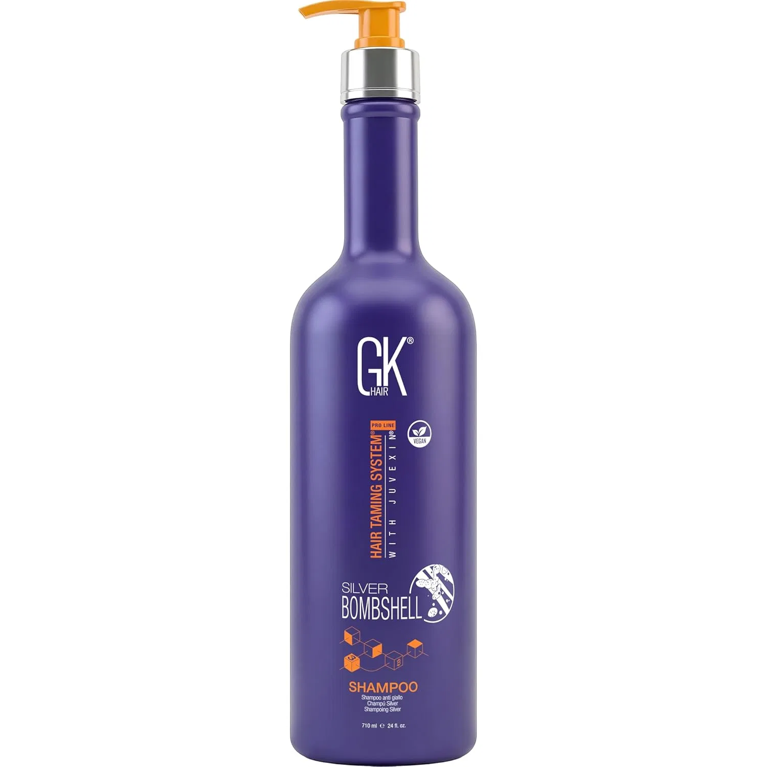 Фиолетовый шампунь «Silver Bombshell Purple» от GK HAIR Global Keratin Gk Hair