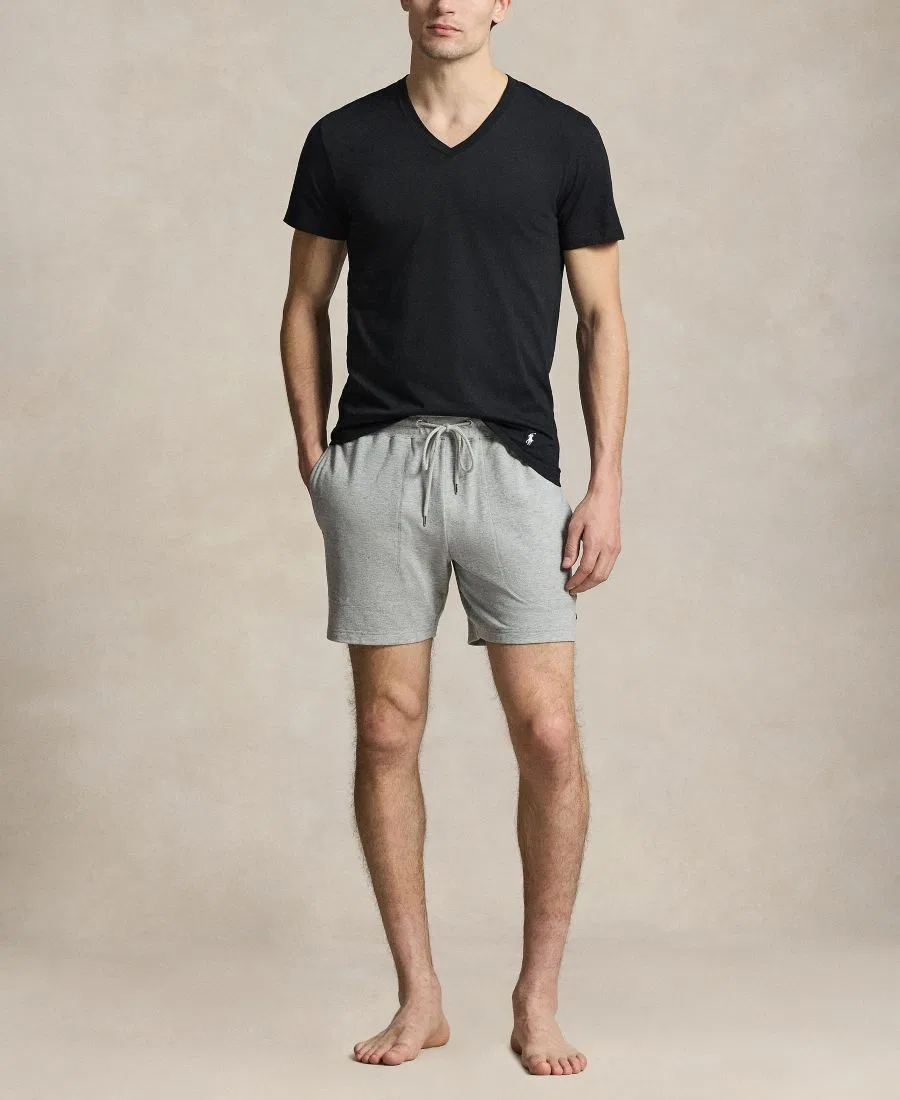 Мужские легкие сетчатые пижамные шорты Polo Ralph Lauren, Andover Heather/Cruise Navy Polo Player — фото 2