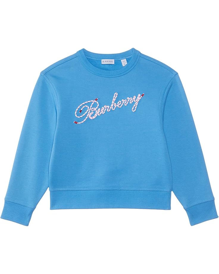 

Толстовка Burberry Kids Mathew Rope Sweatshirt, цвет Turquoise