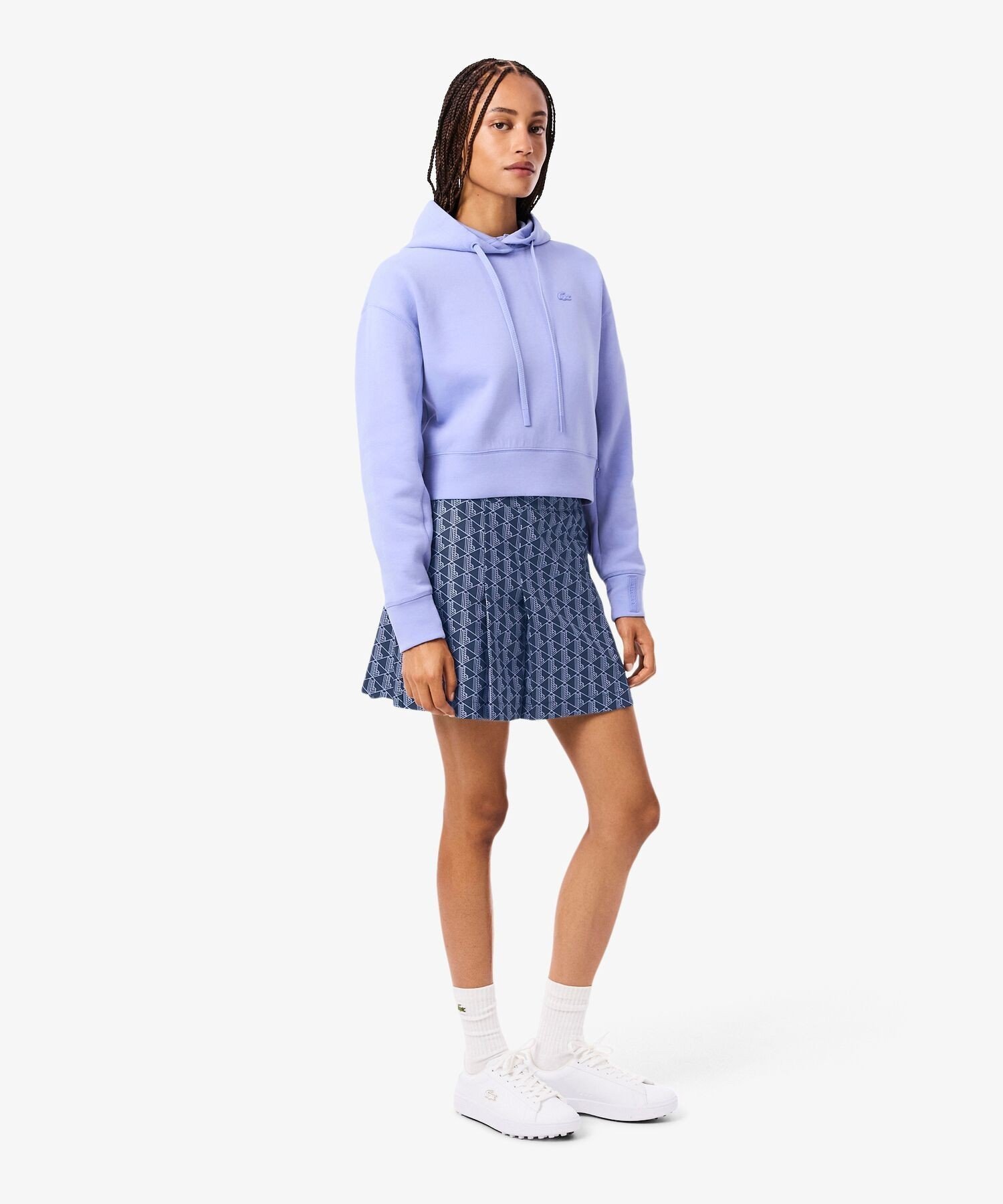 Юбка для гольфа LACOSTE клетчатая с подкладкой, Navy — фото 2