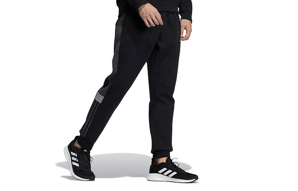 Спортивные штаны Men's adidas Side Stripe Contrasting Colors Bundle Feet Sports Pants/Trousers/Joggers Black, черный — фото 3