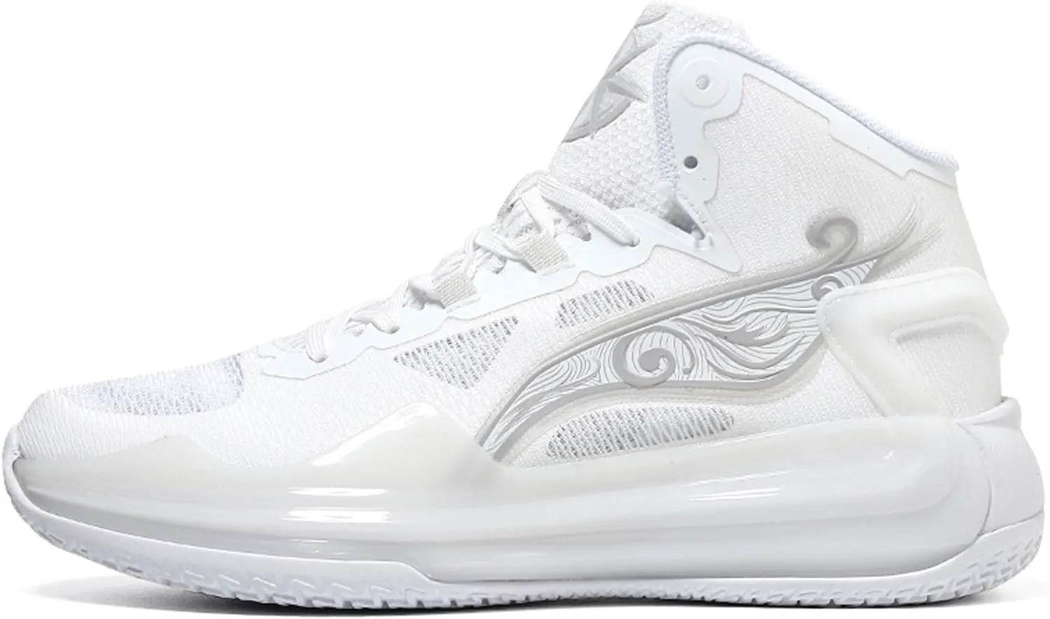 

Мужские и женские баскетбольные кроссовки с удобной и дышащей конструкцией, средней высоты, на шнуровке, противоскользящие, для бега, легкие, повседневные, прочные тренировочные кроссовки для фитнеса DZBAJRQM, белый