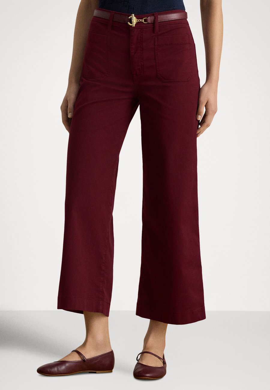 

Брюки Lauren Ralph Lauren STRETCH CHINO WIDE LEG CROPPED PANT, Dark Garnet/Dark Red
