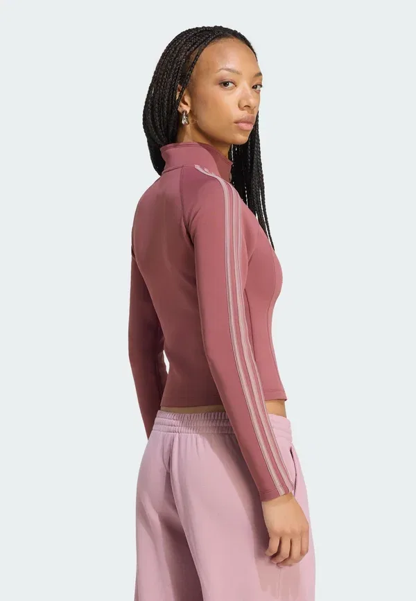 Куртка тренировочная Adidas Originals Sst 2.0 Fitted Tracktop, бордово-фиолетовый — фото 2
