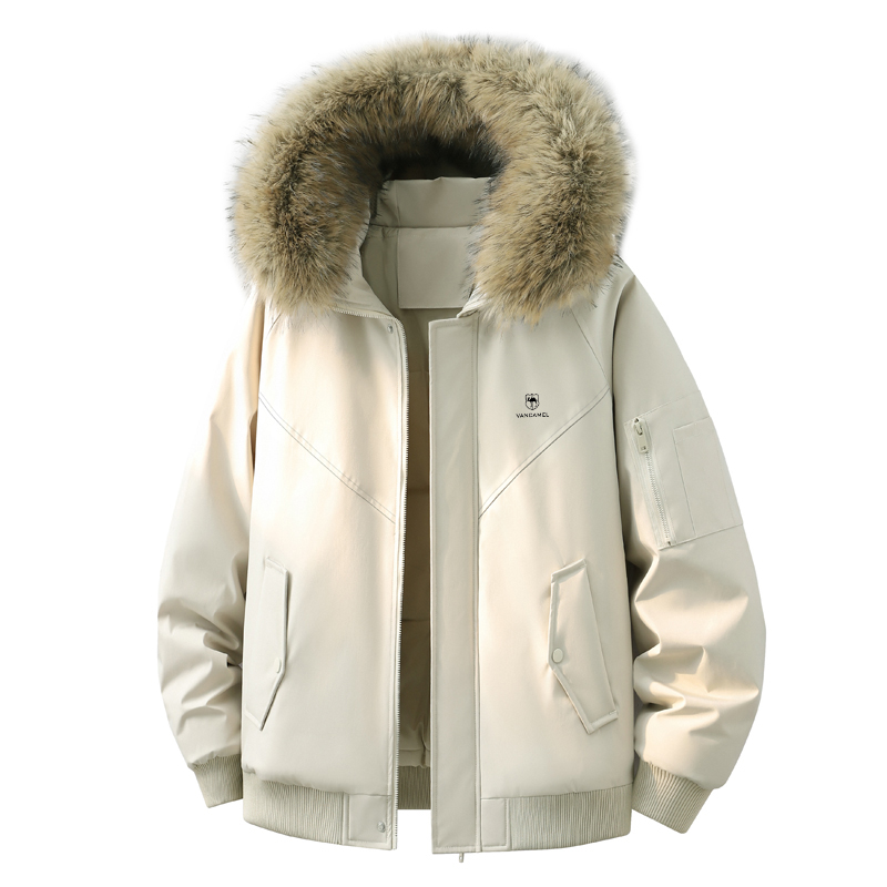 

Пуховик Unisex Hooded Moderate VanCamel, кремовыйy оранжевый