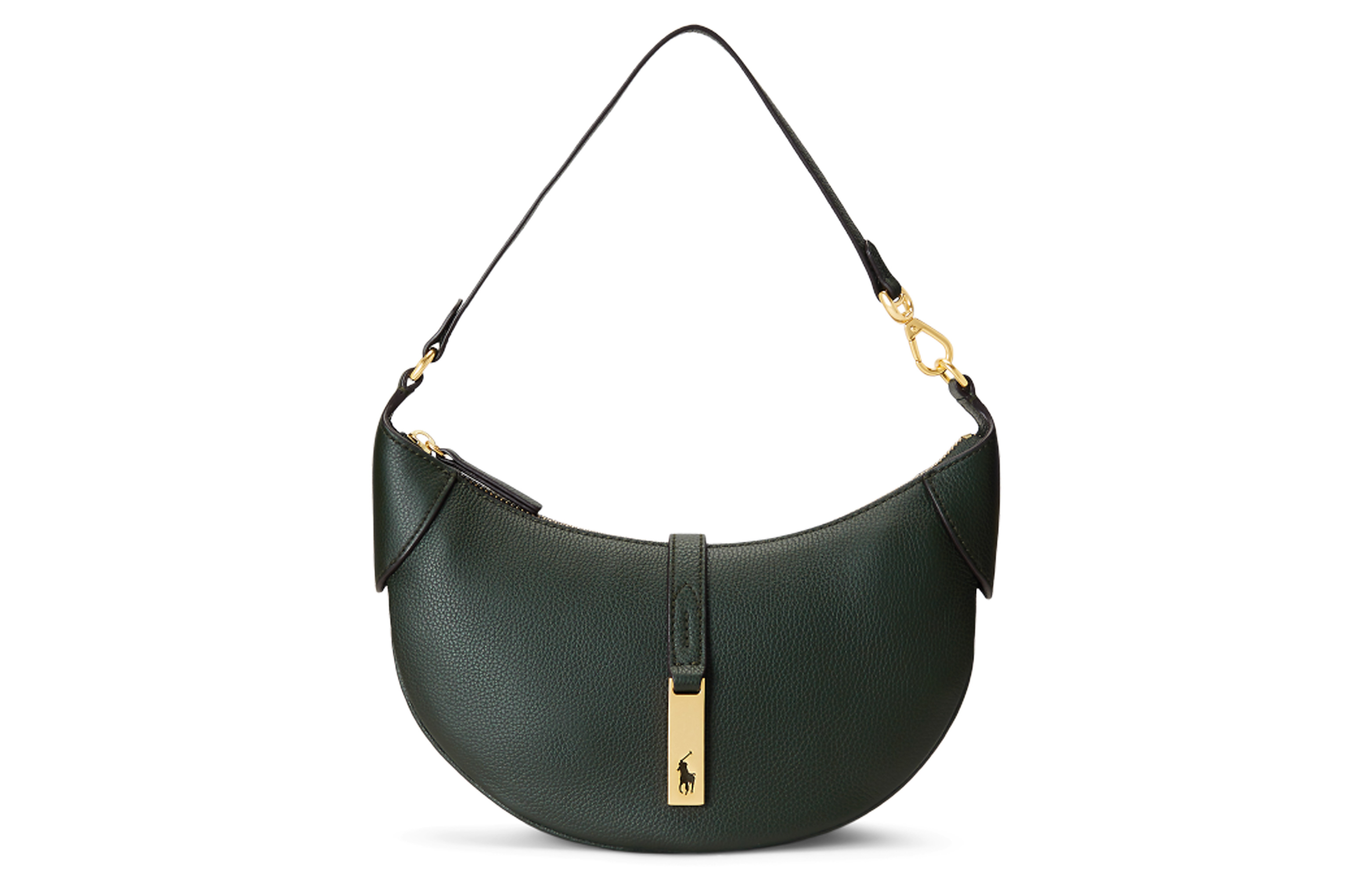 

Polo Ralph Lauren Кожаная сумка поло через плечо женская зеленая, Green