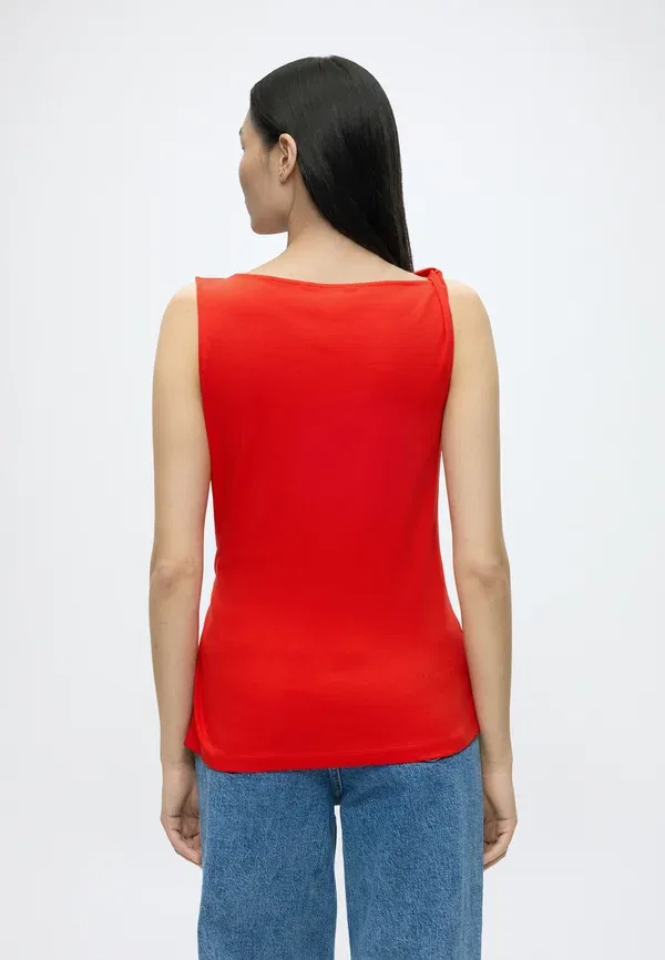 Топ с узлом-интерлок Tommy Hilfiger, огненно-красный — фото 3