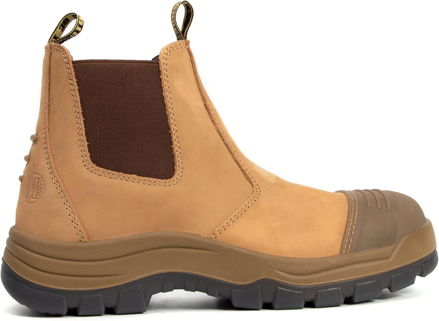 

Ботинки HANDMEN для мужчин, с композитным/мягким носком, водонепроницаемые, противоскользящие, антистатические, обувь без шнурков, размеры 8 9 10 11 12 13, Comp Toe/Wheat