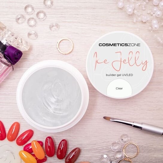 Гель для наращивания ногтей UV LED Jelly ICE JELLY прозрачный — Clear 50мл, Cosmetics Zone — фото 4
