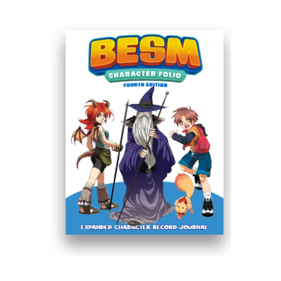 

BESM Character Folio, BESM Role Playing Games (Big Eyes, Small Mouth) 4th Edition (Dyskami Publishing), мягкая обложка